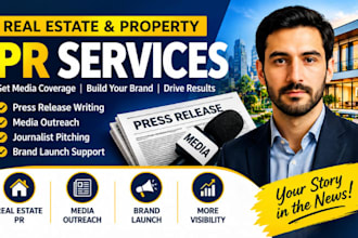 create PR landing pages, media kits and press release outreach plans
