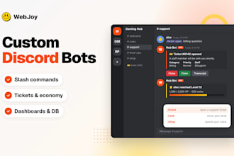 build an advanced custom discord bot with dashboard and database
