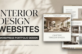 design an architect and interior designer portfolio website in wordpress