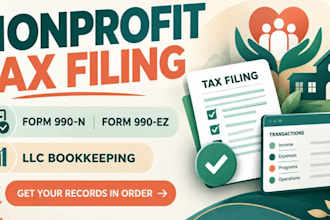 assist with nonprofit tax filing and small business bookkeeping