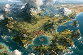 illustration fantasy map illustration