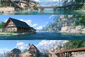 do anime background art for visual novel