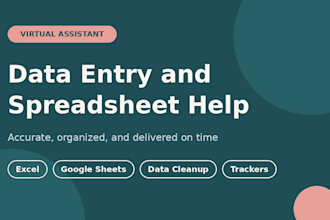 handle your data entry and spreadsheet organization