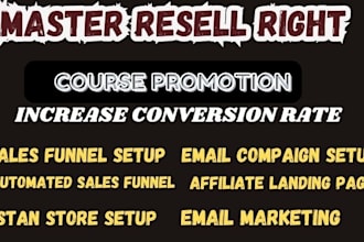 promote master resell right courses with email marketing for passive income