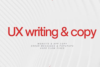 clear website and app ux copy