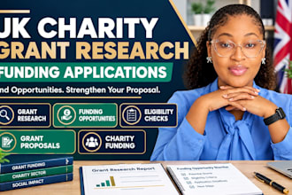 research UK charity grants and write funding applications