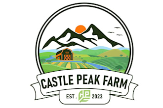 make organic farm hosting farm logo with table dinners