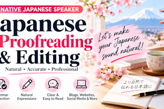 proofread and edit your japanese text for natural fluency
