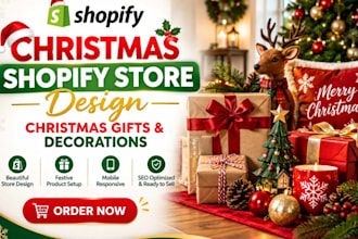 create christmas shopify store holiday gifts and christmas decoration