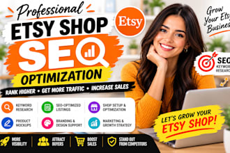 grow etsy shop with etsy SEO, etsy shop setup
