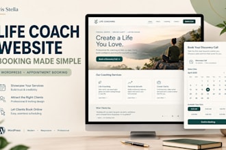 design a wordpress website for life coaches with booking