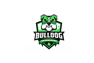 design animal bulldog sanitization solutions logo