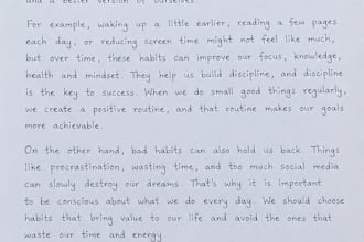 handwrite your text in natural, neat and cursive handwriting