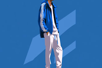 draw a colorful flat character illustration in vector style