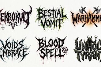 do black raw black necro black war bestial black lettering