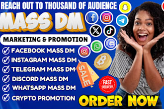 do instagram mass dm, telegram mass dm, whatsapp mass dm and facebook mass dm