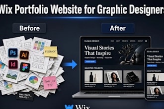 design a modern wix portfolio website for graphic designers