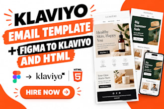 design klaviyo email templates, figma to klaviyo newsletters and HTML emails