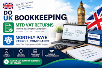 do UK bookkeeping mtd vat returns and monthly paye payroll compliance
