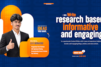 write research based, informative, and engaging articles
