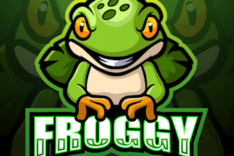 do pleasant lovely frog logo for your business