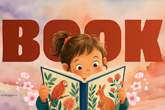 illustrate children book illustration, children storybook illustration for kdp