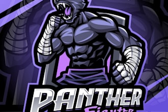 create high quality graceful panther logo for your business