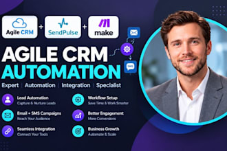 build agile crm sendpluse zapier integration email SMS lead automation workflow