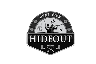 design premium mascot hunt club logo