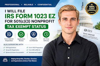 file irs form 1023ezfor 501c3 nonprofit tax exempt status