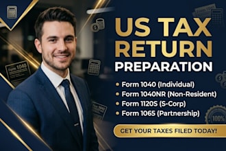 be your CPA for US tax return form 1040, 1040nr, 1120s, and 1065