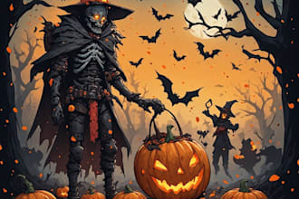 design a professional halloween party invitation