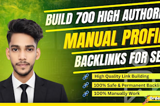 do 700 high quality profile backlinks