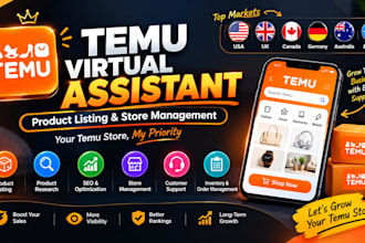 be your temu VA expert for dropshipping and store management UK,USA