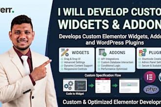 develop custom elementor widgets, addons, or wordpress plugins