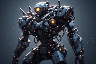 design spectacular robots, cyborgs and mechs