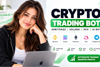 build crypto trading bot, arbitrage bot, solana bot, dex and ai trading bot