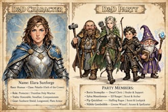 do dnd character and dnd party character