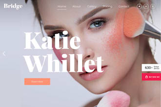design fashion stylist beauty salon and makeup artist website
