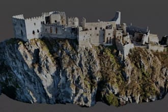 sculp medieval for physical game, stl for printing, modular hills terrain model
