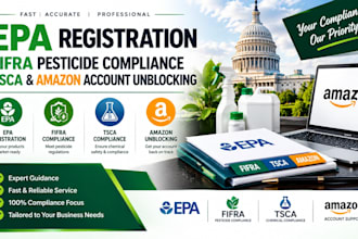 do epa registration, fifra pesticide compliance, tsca, amazon account unblocking