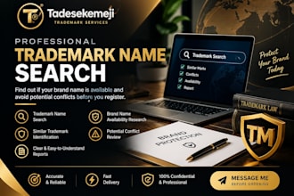 trademark name search, brand name search, and trademark clearance