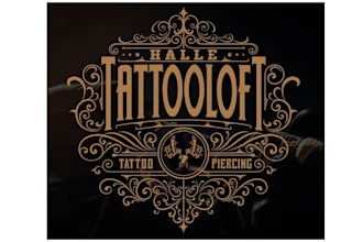 design powerful super tattoo studio logo