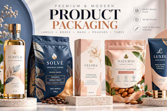 design modern product packaging and label with branding