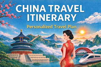 create a personalized china travel itinerary and travel plan
