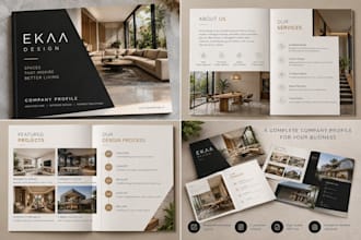 design a professional company profile and corporate brochure