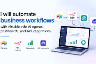 automate workflows with airtable, n8n ai agents, softr client portal dashboard
