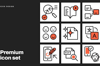 design a premium custom icon set