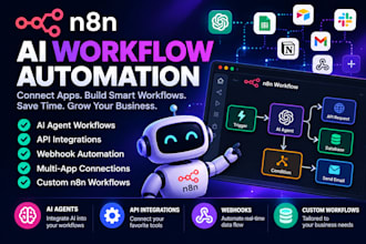 build n8n ai agent workflows and custom API integrations
