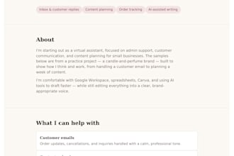 be your reliable virtual assistant for admin, email and social media support